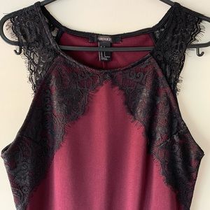 ⭐️ 3 for $20 ⭐️ F21 Red Dress with Black Lace